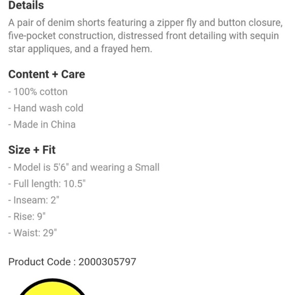 Forever 21 Eras Tour jean cut off shorts with sequins stars - Picture 7 of 7